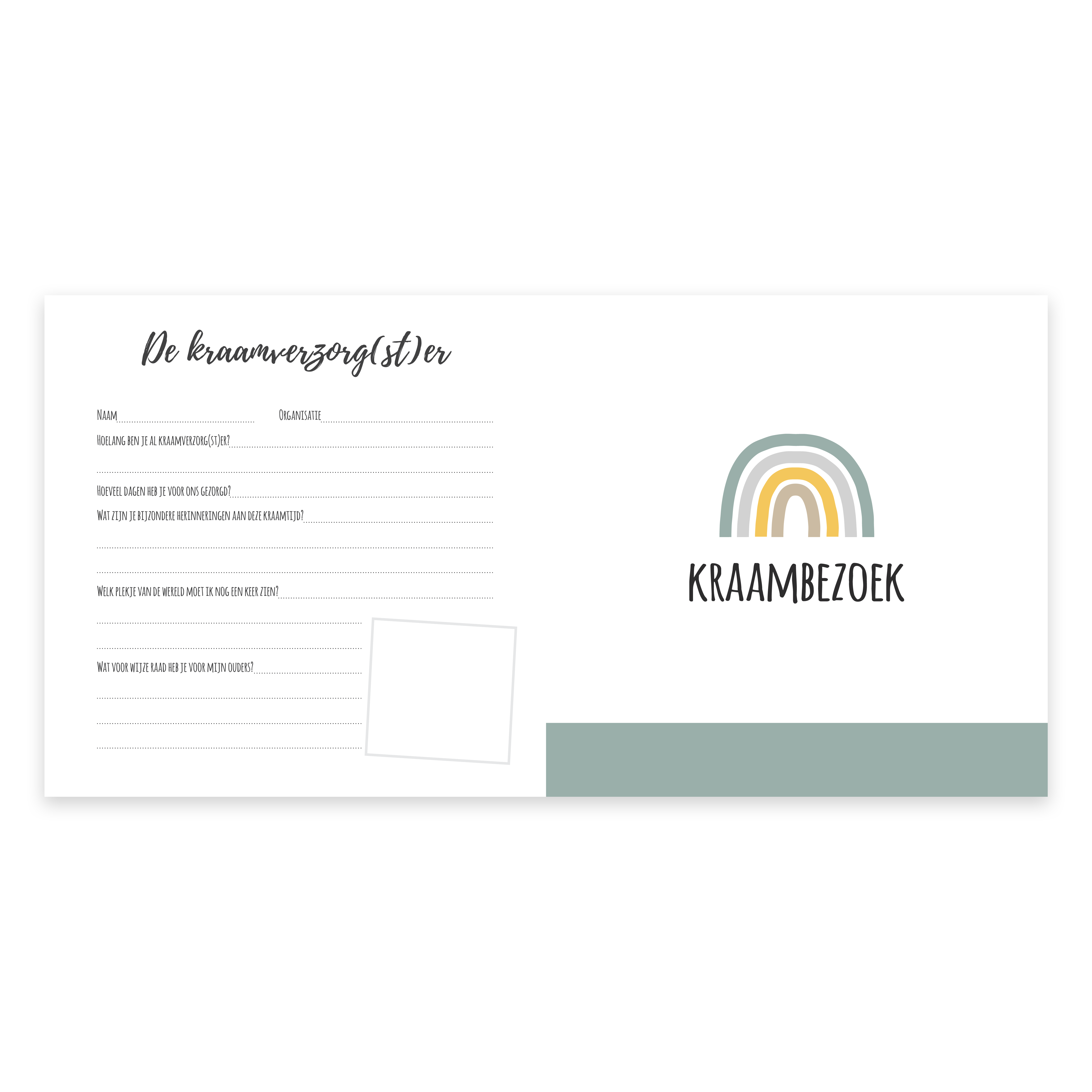 Kraambezoekboek | regenboog blauw - Afbeelding 6