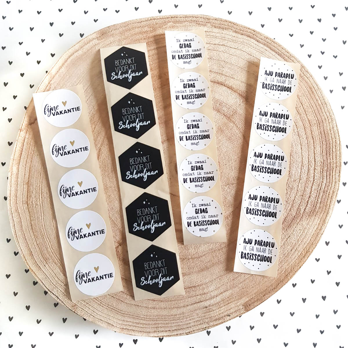 Sticker rond 40 mm (5 stuks) | 'ik zwaai gedag omdat ik naar de basisschool mag!' - Afbeelding 2