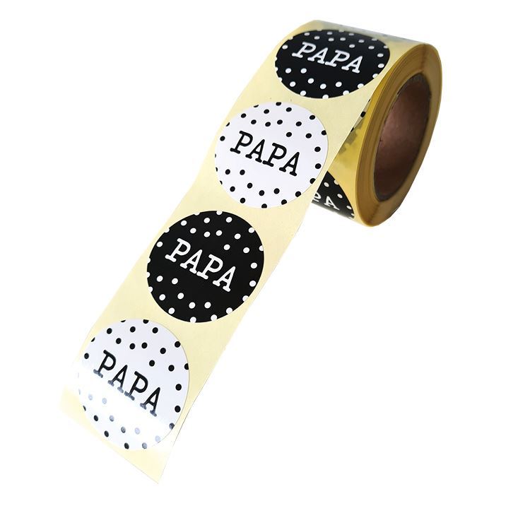 Sticker rond 40 mm (4 stuks) | papa - Afbeelding 2