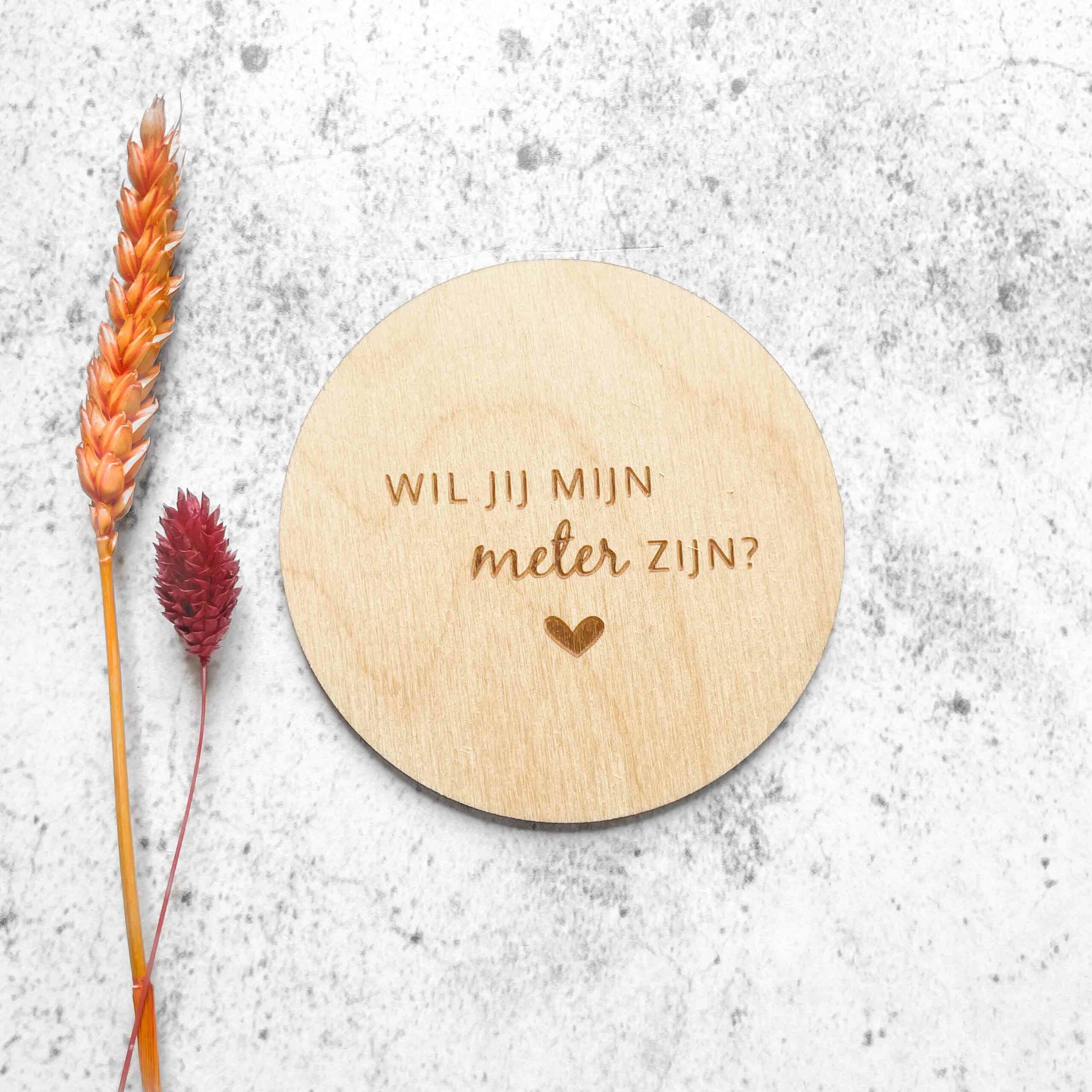 Wil jij mijn meter zijn? - houten cirkel - Afbeelding 2