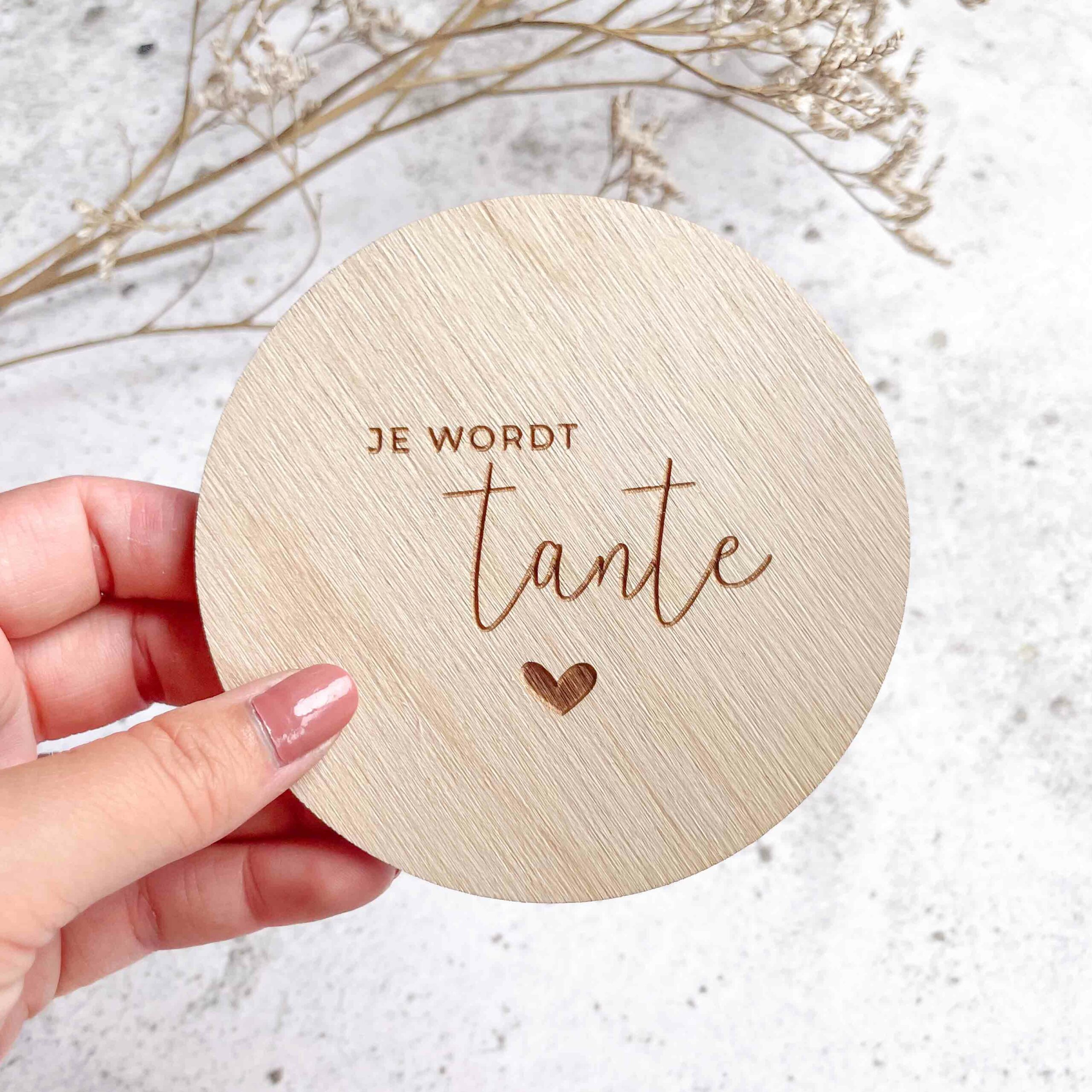 Je wordt tante - houten cirkel - Afbeelding 2